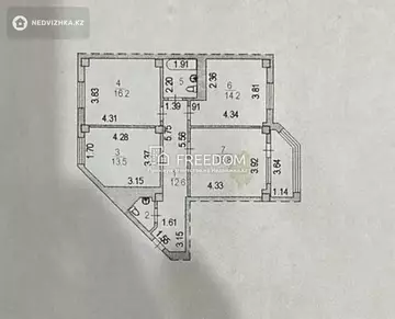 88 м², 3-комнатная квартира, этаж 2 из 9, 88 м², изображение - 69