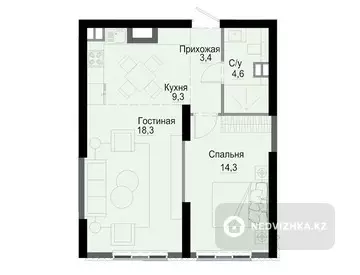 52 м², 2-комнатная квартира, этаж 8 из 16, 52 м², изображение - 1