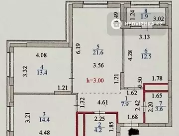 79.5 м², 3-комнатная квартира, этаж 7 из 9, 80 м², изображение - 18