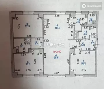 4-комнатная квартира, этаж 16 из 22, 123 м²