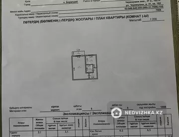 1-комнатная квартира, этаж 5 из 5, 32 м²