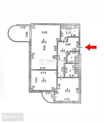 3-комнатная квартира, этаж 7 из 20, 104 м²