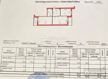 2-комнатная квартира, этаж 8 из 12, 74 м²