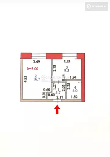 34 м², 1-комнатная квартира, этаж 6 из 12, 34 м², изображение - 0