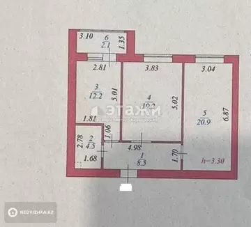 67.4 м², 2-комнатная квартира, этаж 5 из 9, 67 м², изображение - 7