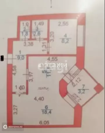 53.7 м², 2-комнатная квартира, этаж 4 из 10, 54 м², изображение - 9