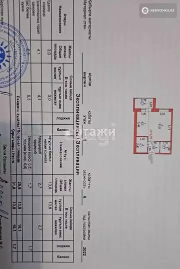 31 м², 1-комнатная квартира, этаж 5 из 6, 31 м², изображение - 4