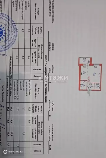 31 м², 1-комнатная квартира, этаж 5 из 6, 31 м², изображение - 5