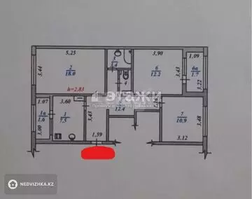 74 м², 3-комнатная квартира, этаж 8 из 9, 74 м², изображение - 0