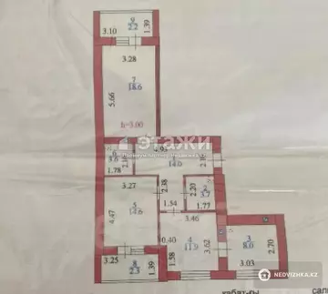 78.9 м², 3-комнатная квартира, этаж 6 из 9, 79 м², изображение - 33