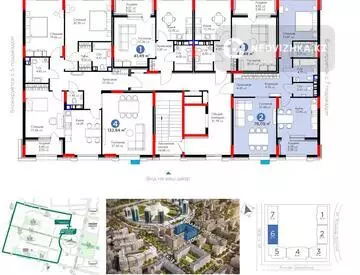 2-комнатная квартира, этаж 8 из 9, 78 м²