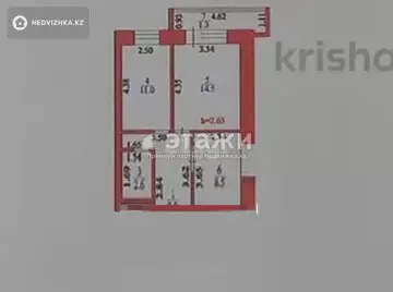 48 м², 2-комнатная квартира, этаж 8 из 9, 48 м², изображение - 6