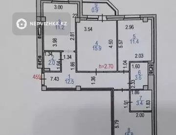 76.7 м², 3-комнатная квартира, этаж 2 из 9, 77 м², изображение - 6