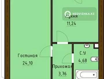 38 м², 1-комнатная квартира, этаж 3 из 5, 38 м², изображение - 4