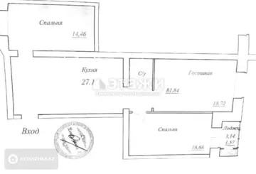 82 м², 3-комнатная квартира, этаж 3 из 7, 82 м², изображение - 16