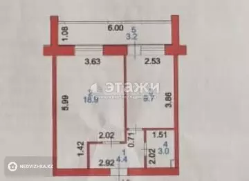 39.2 м², 1-комнатная квартира, этаж 1 из 5, 39 м², изображение - 19