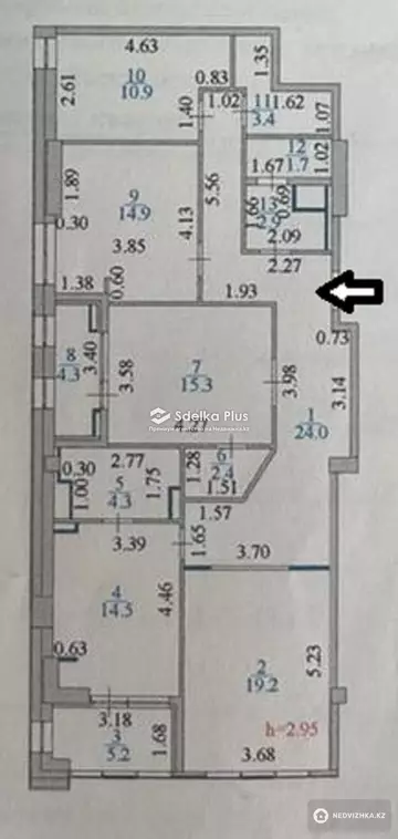 114 м², 4-комнатная квартира, этаж 12 из 19, 114 м², изображение - 6