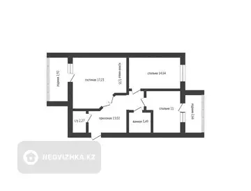 72.3 м², 3-комнатная квартира, этаж 4 из 9, 72 м², изображение - 12