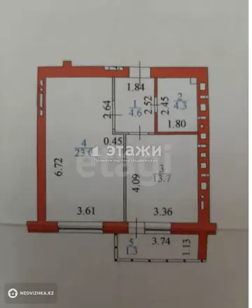 56 м², 2-комнатная квартира, этаж 11 из 12, 56 м², изображение - 2