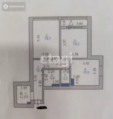 70.9 м², 2-комнатная квартира, этаж 7 из 17, 71 м², изображение - 5