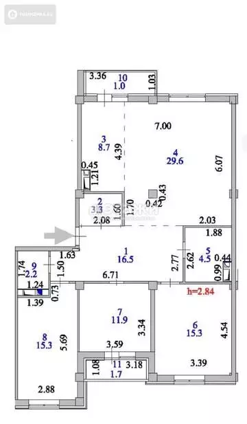 110 м², 4-комнатная квартира, этаж 8 из 16, 110 м², изображение - 30