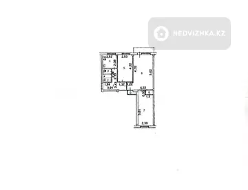 3-комнатная квартира, этаж 2 из 5, 60 м²