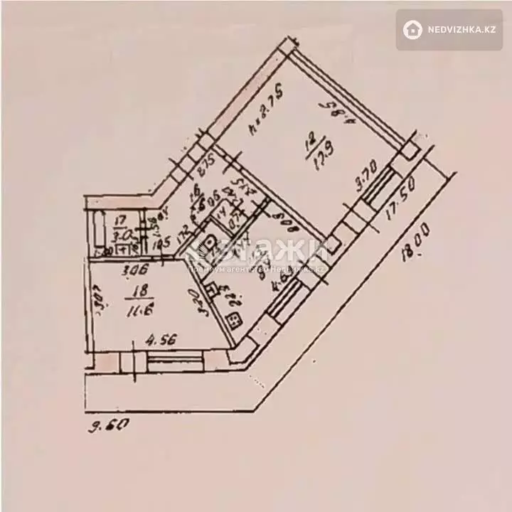 49.8 м², 2-комнатная квартира, этаж 2 из 5, 50 м², изображение - 1