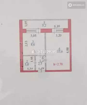 35 м², 1-комнатная квартира, этаж 1 из 9, 35 м², изображение - 3