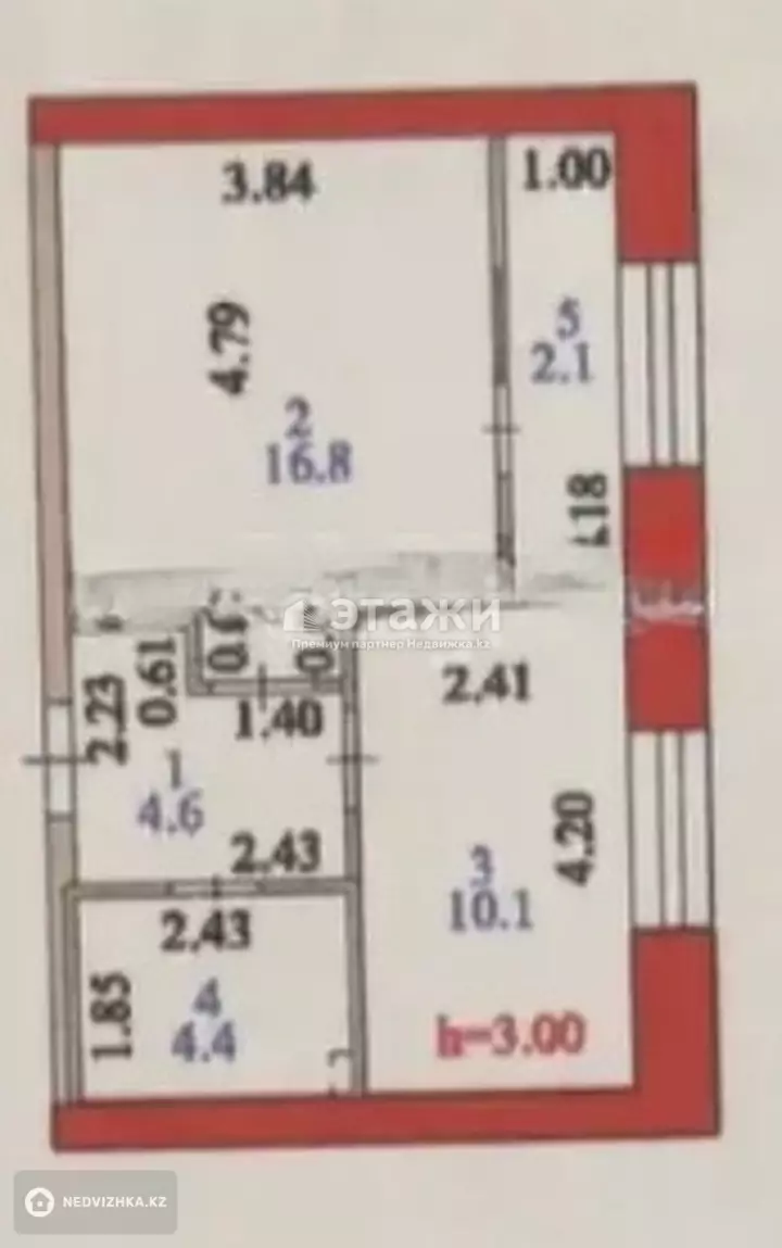 38 м², 1-комнатная квартира, этаж 2 из 12, 38 м², изображение - 1