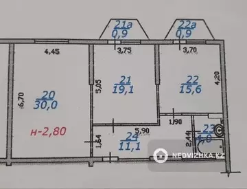 85 м², 2-комнатная квартира, этаж 9 из 9, 85 м², изображение - 32