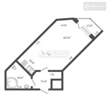 31 м², 1-комнатная квартира, этаж 1 из 10, 31 м², изображение - 9