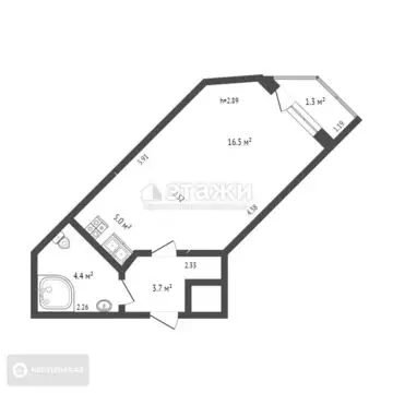 31 м², 1-комнатная квартира, этаж 1 из 10, 31 м², изображение - 10