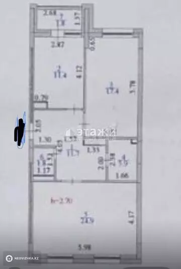 72.9 м², 2-комнатная квартира, этаж 5 из 6, 73 м², изображение - 20