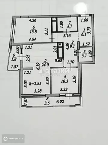 76 м², 3-комнатная квартира, этаж 12 из 21, 76 м², изображение - 10