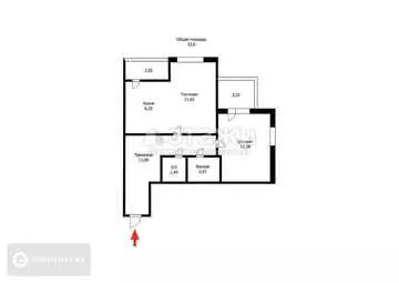 52 м², 2-комнатная квартира, этаж 13 из 16, 52 м², изображение - 17