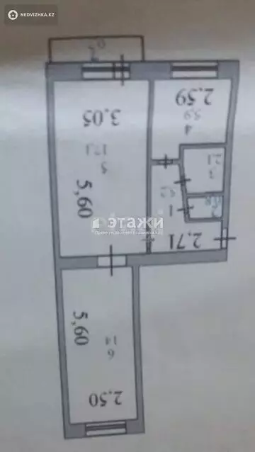 46 м², 2-комнатная квартира, этаж 3 из 5, 46 м², изображение - 11