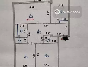 102 м², 3-комнатная квартира, этаж 8 из 12, 102 м², изображение - 0