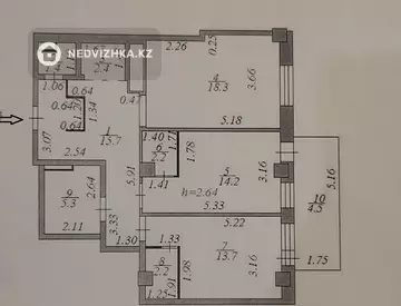 3-комнатная квартира, этаж 3 из 14, 85 м²