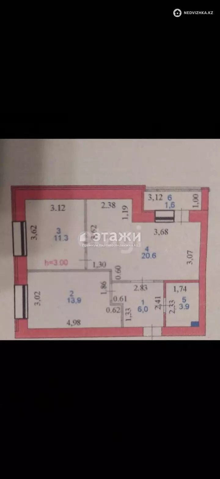 58 м², 3-комнатная квартира, этаж 3 из 10, 58 м², изображение - 1