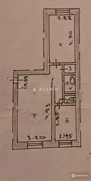 49 м², 2-комнатная квартира, этаж 2 из 5, 49 м², изображение - 6