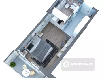 1-комнатная квартира, этаж 9 из 40, 29 м²