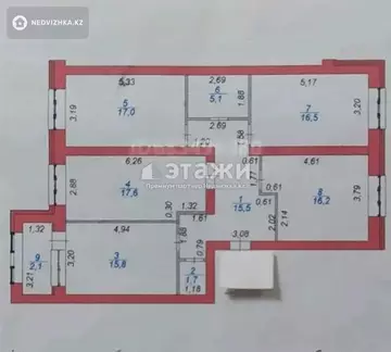 4-комнатная квартира, этаж 7 из 8, 112 м²