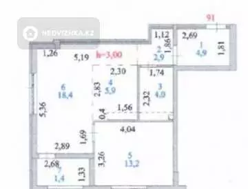 51 м², 2-комнатная квартира, этаж 17 из 18, 51 м², изображение - 4