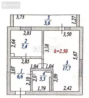 38.6 м², 1-комнатная квартира, этаж 3 из 5, 39 м², изображение - 10