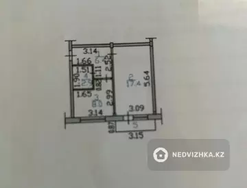 35.5 м², 1-комнатная квартира, этаж 2 из 5, 36 м², изображение - 9