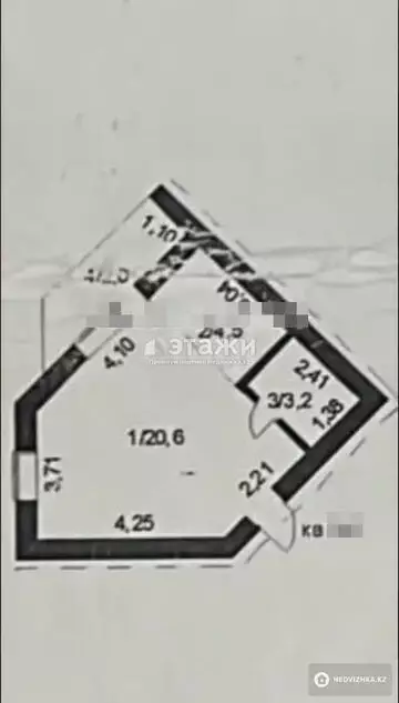 30 м², 1-комнатная квартира, этаж 4 из 5, 30 м², изображение - 3