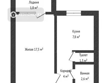 34.8 м², 1-комнатная квартира, этаж 5 из 9, 35 м², изображение - 10