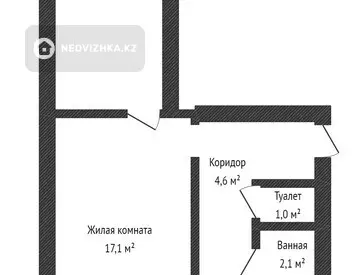 44.6 м², 2-комнатная квартира, этаж 2 из 5, 45 м², изображение - 18