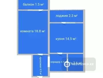 50 м², 1-комнатная квартира, этаж 5 из 5, 50 м², изображение - 12