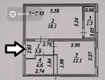 41 м², 1-комнатная квартира, этаж 9 из 9, 41 м², изображение - 14